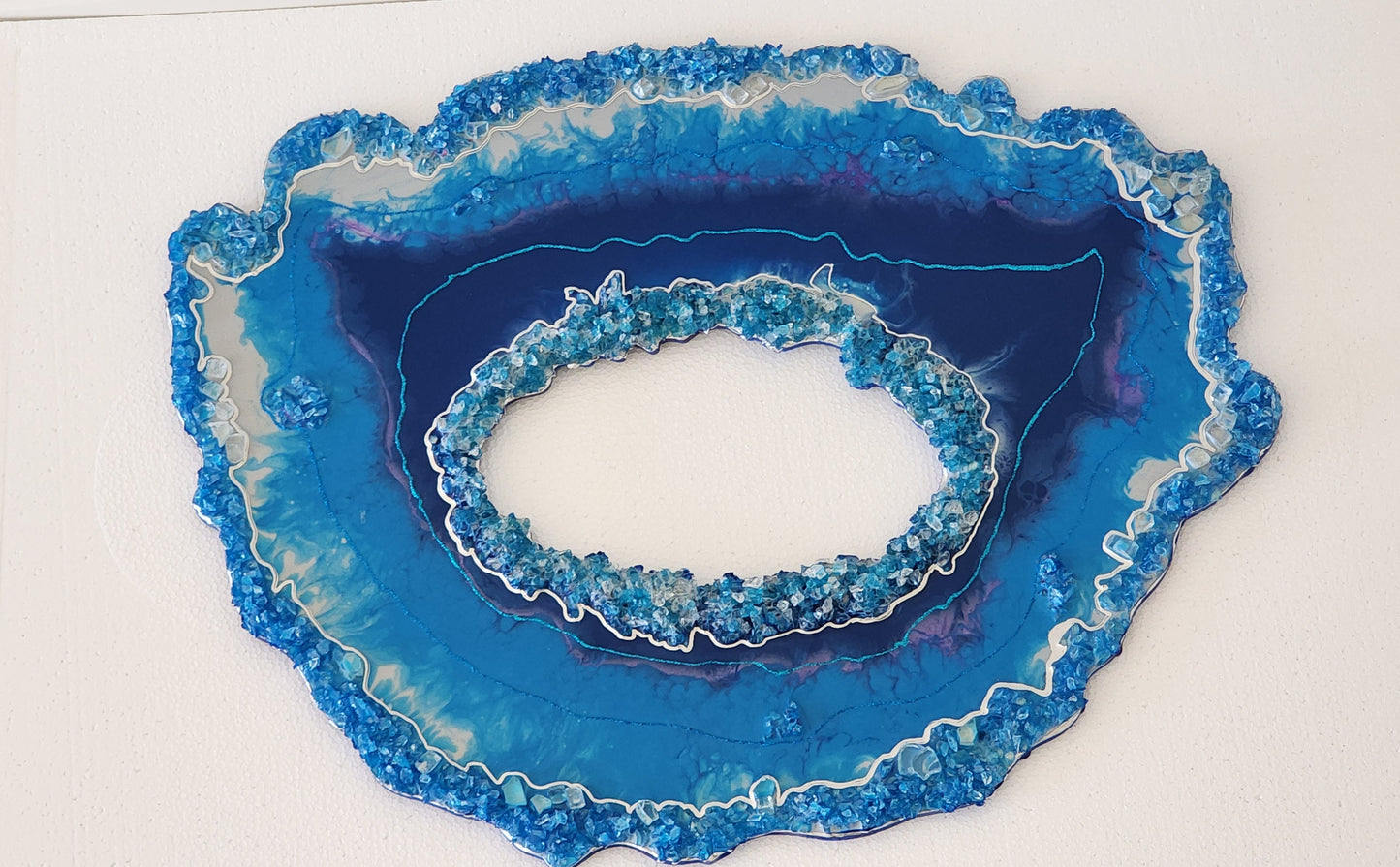 Ocean Dreams Resin Wall Art — Hand-Poured Ocean Wave Coastal Décor