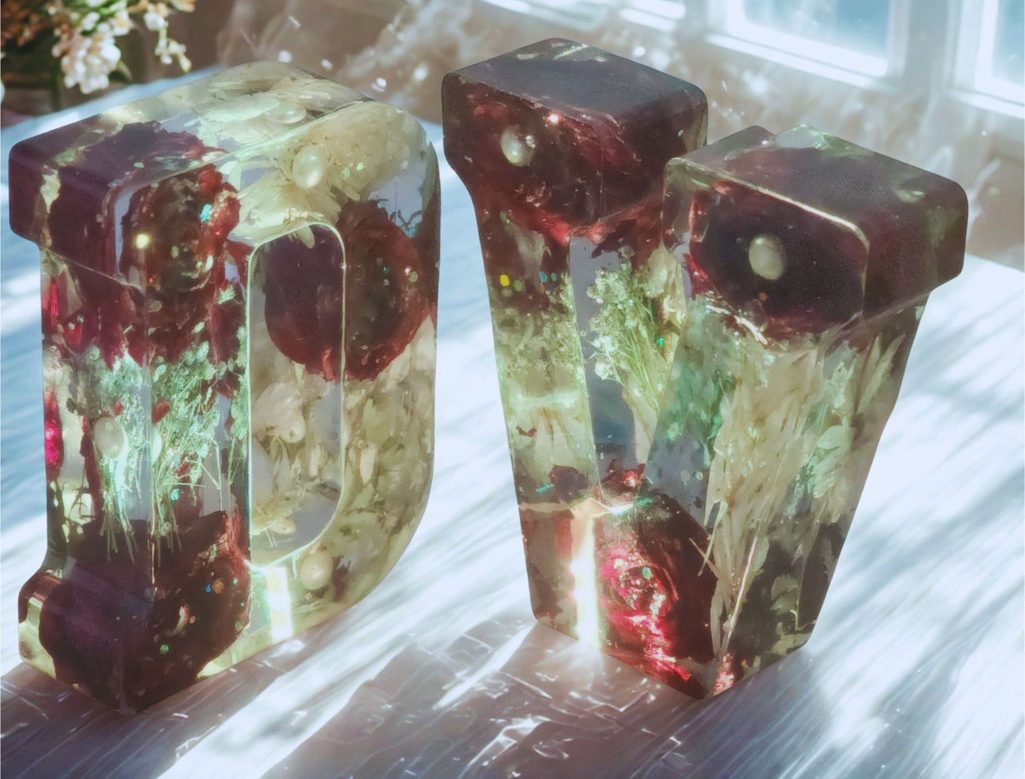 Eternal Love- Wedding Flower Preserved Initial Custom (A-Z)